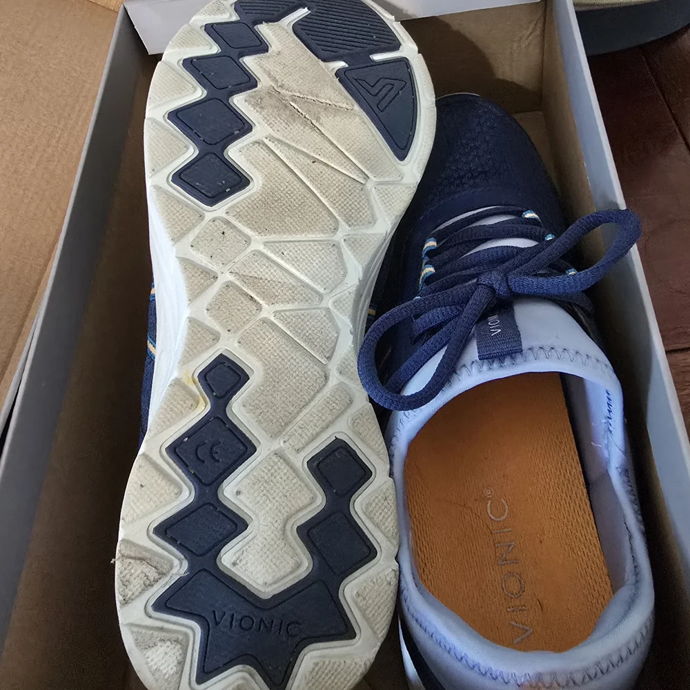Vionic Blue and Gray Athletic Shoes - Picture 2 of 3